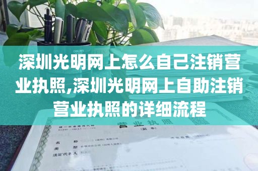 深圳光明网上怎么自己注销营业执照,深圳光明网上自助注销营业执照的详细流程