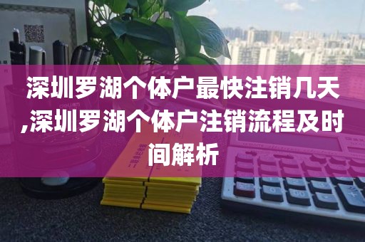 深圳罗湖个体户最快注销几天,深圳罗湖个体户注销流程及时间解析