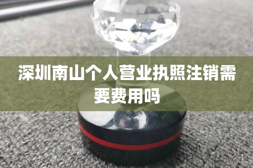 深圳南山个人营业执照注销需要费用吗