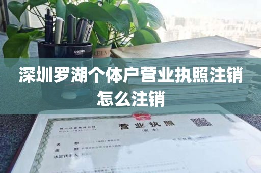 深圳罗湖个体户营业执照注销怎么注销