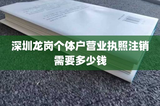 深圳龙岗个体户营业执照注销需要多少钱