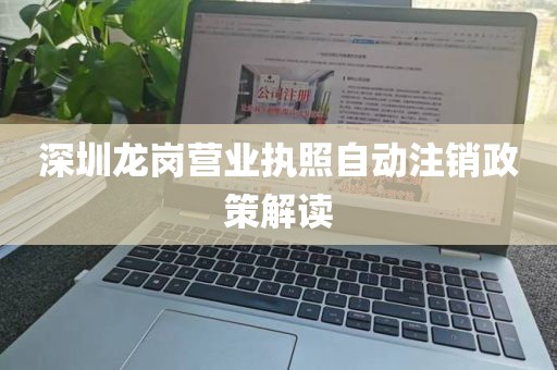 深圳龙岗营业执照自动注销政策解读