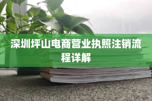 深圳坪山电商营业执照注销流程详解