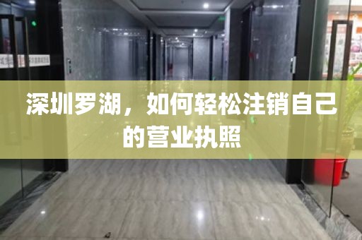 深圳罗湖，如何轻松注销自己的营业执照