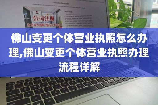 佛山变更个体营业执照怎么办理,佛山变更个体营业执照办理流程详解