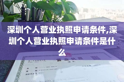 深圳个人营业执照申请条件,深圳个人营业执照申请条件是什么