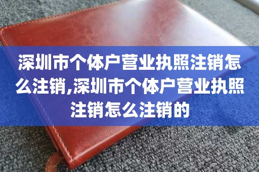 深圳市个体户营业执照注销怎么注销,深圳市个体户营业执照注销怎么注销的