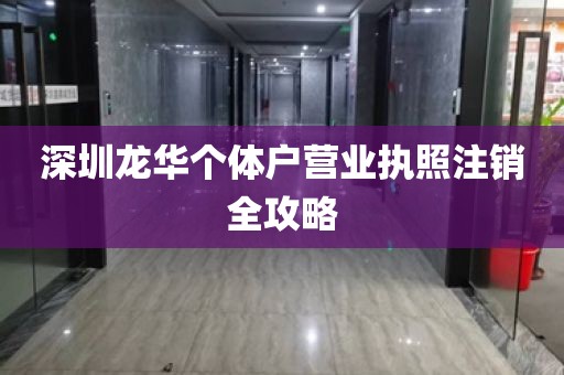 深圳龙华个体户营业执照注销全攻略