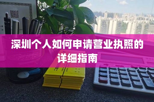 深圳个人如何申请营业执照的详细指南
