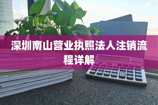 深圳南山营业执照法人注销流程详解