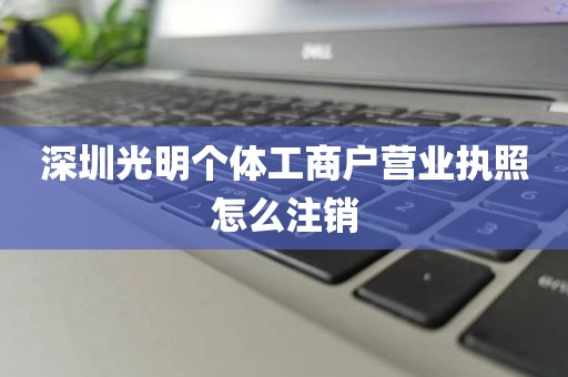 深圳光明个体工商户营业执照怎么注销
