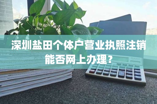 深圳盐田个体户营业执照注销能否网上办理？