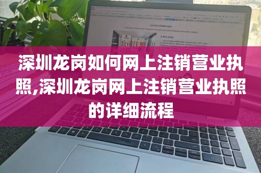 深圳龙岗如何网上注销营业执照,深圳龙岗网上注销营业执照的详细流程