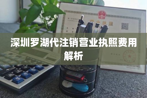 深圳罗湖代注销营业执照费用解析
