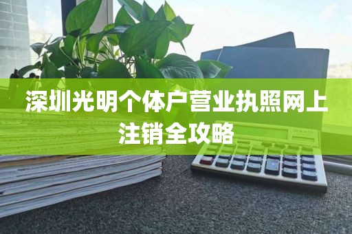 深圳光明个体户营业执照网上注销全攻略