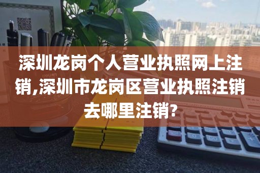 深圳龙岗个人营业执照网上注销,深圳市龙岗区营业执照注销去哪里注销?