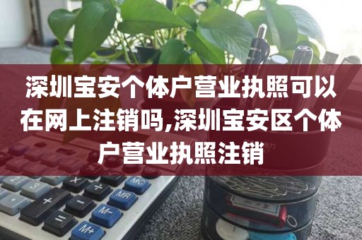 深圳宝安个体户营业执照可以在网上注销吗,深圳宝安区个体户营业执照注销