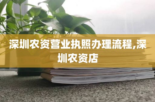 深圳农资营业执照办理流程,深圳农资店