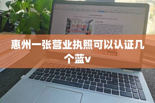 惠州一张营业执照可以认证几个蓝v