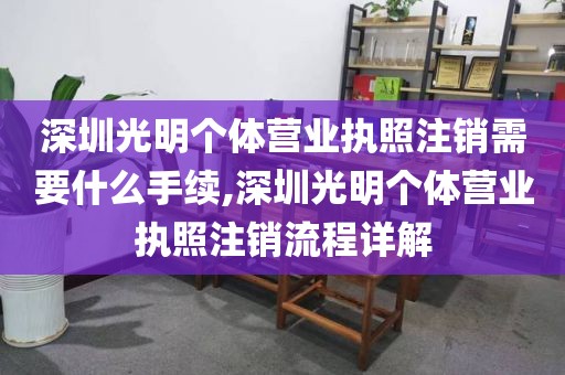 深圳光明个体营业执照注销需要什么手续,深圳光明个体营业执照注销流程详解