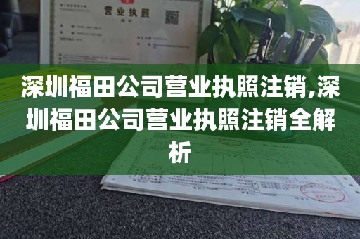深圳福田公司营业执照注销,深圳福田公司营业执照注销全解析