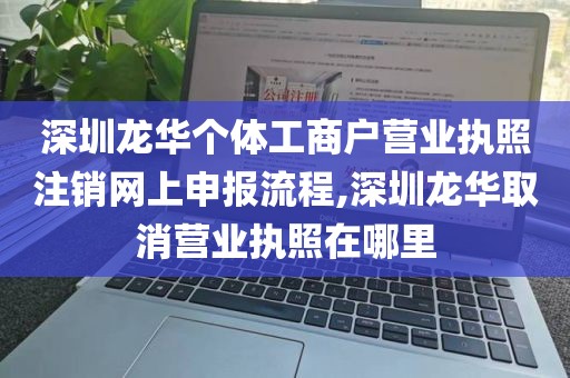 深圳龙华个体工商户营业执照注销网上申报流程,深圳龙华取消营业执照在哪里