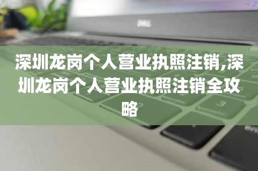 深圳龙岗个人营业执照注销,深圳龙岗个人营业执照注销全攻略