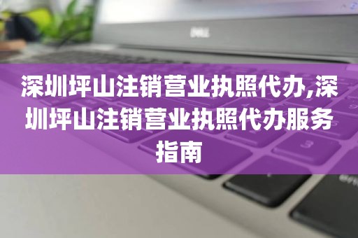 深圳坪山注销营业执照代办,深圳坪山注销营业执照代办服务指南