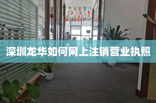 深圳龙华如何网上注销营业执照