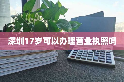 深圳17岁可以办理营业执照吗