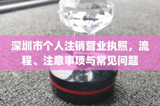深圳市个人注销营业执照，流程、注意事项与常见问题