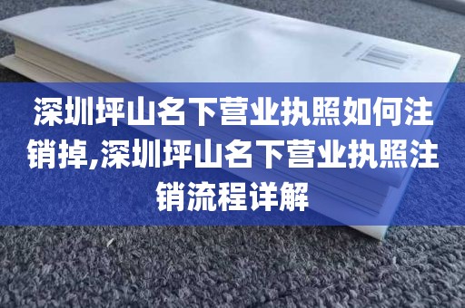 深圳坪山名下营业执照如何注销掉,深圳坪山名下营业执照注销流程详解
