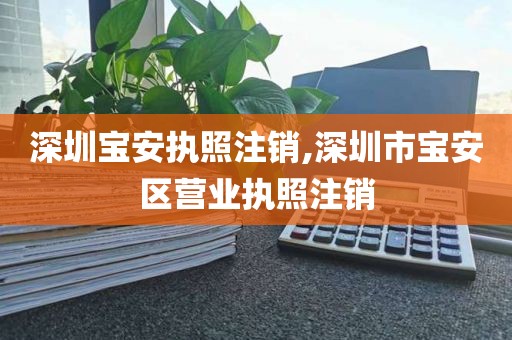 深圳宝安执照注销,深圳市宝安区营业执照注销