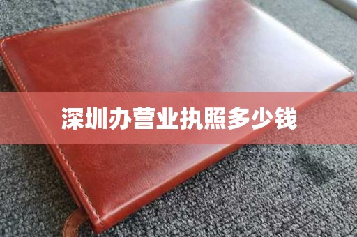 深圳办营业执照多少钱