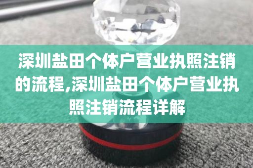 深圳盐田个体户营业执照注销的流程,深圳盐田个体户营业执照注销流程详解