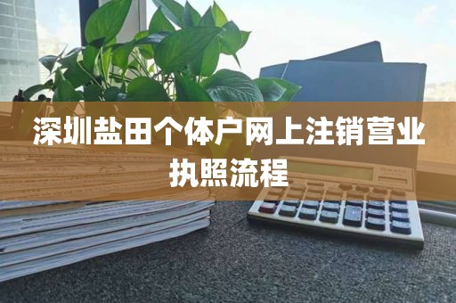深圳盐田个体户网上注销营业执照流程
