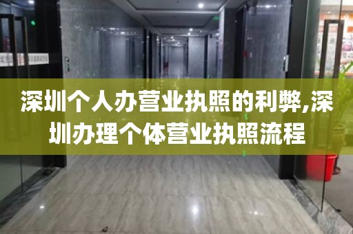 深圳个人办营业执照的利弊,深圳办理个体营业执照流程