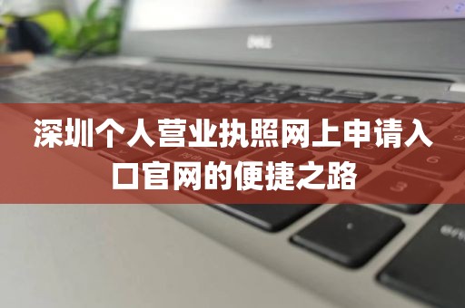深圳个人营业执照网上申请入口官网的便捷之路
