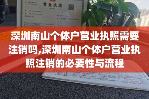 深圳南山个体户营业执照需要注销吗,深圳南山个体户营业执照注销的必要性与流程