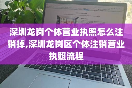 深圳龙岗个体营业执照怎么注销掉,深圳龙岗区个体注销营业执照流程