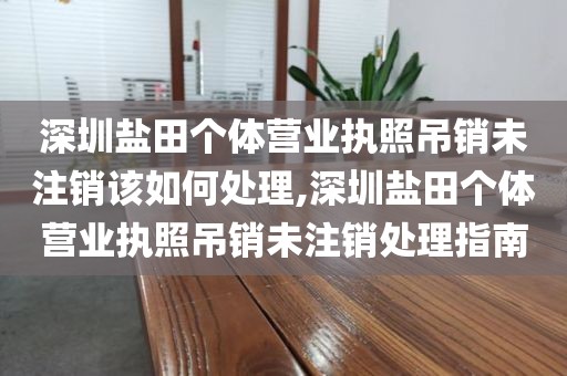 深圳盐田个体营业执照吊销未注销该如何处理,深圳盐田个体营业执照吊销未注销处理指南