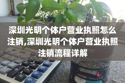 深圳光明个体户营业执照怎么注销,深圳光明个体户营业执照注销流程详解