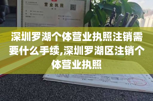 深圳罗湖个体营业执照注销需要什么手续,深圳罗湖区注销个体营业执照