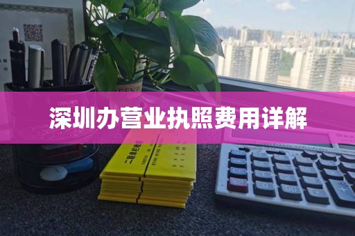 深圳办营业执照费用详解