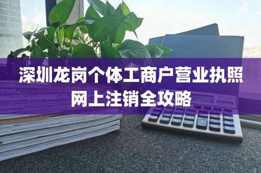 深圳龙岗个体工商户营业执照网上注销全攻略