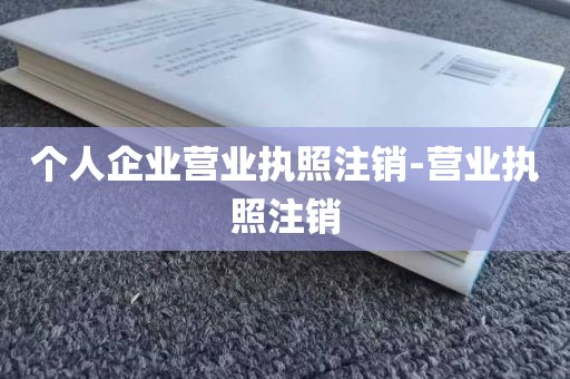 个人企业营业执照注销-营业执照注销