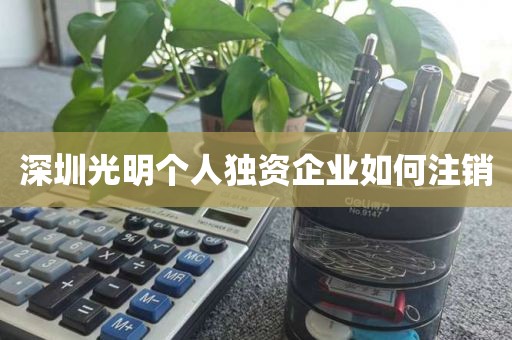 深圳光明个人独资企业如何注销