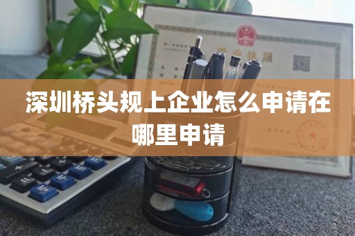 深圳桥头规上企业怎么申请在哪里申请