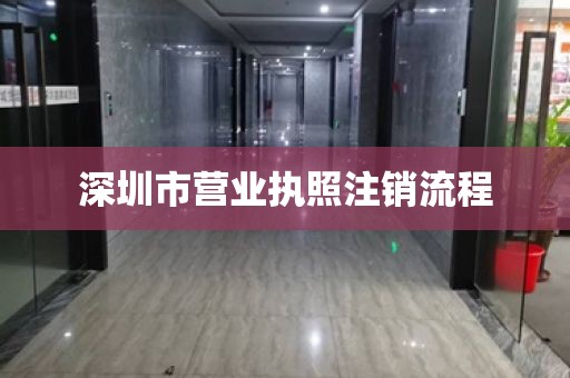深圳市营业执照注销流程
