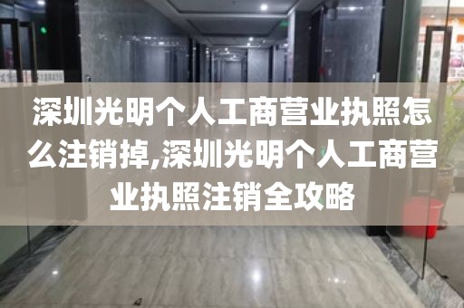 深圳光明个人工商营业执照怎么注销掉,深圳光明个人工商营业执照注销全攻略